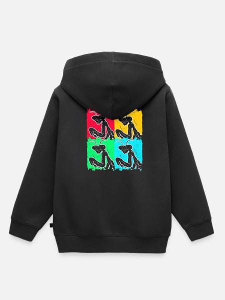 Gottesanbeterin - Kinder Premium Organic Hoodie - Schwarz