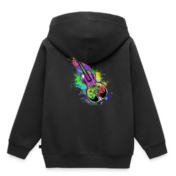Cello Kontrabass Klassisch Musik Lehrer Sinfonie - Kinder Premium Organic Hoodie - Schwarz - Hinten - AI Model Kid Male (0cm)