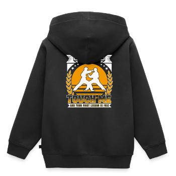 Karate Free Lesson Sport Gift - Kids Premium Organic Hoodie - black - Back - AI Model Kid Male (0cm)