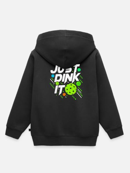 Pickleball - Kinder Premium Organic Hoodie - Schwarz