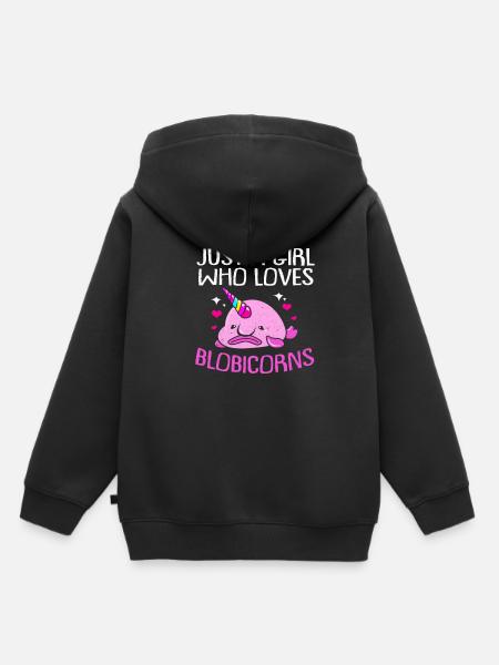 Blobfisch - Kinder Premium Organic Hoodie - Schwarz