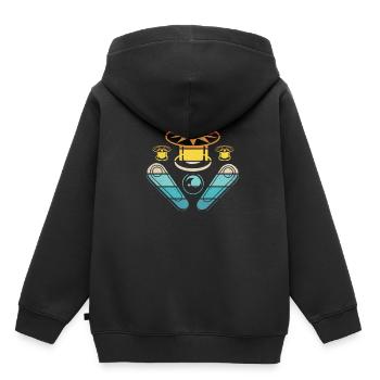 Flipper - Kinder Premium Organic Hoodie - Schwarz - Hinten - AI Model Kid Male (0cm)