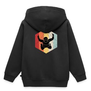 Parachute - Sweat Premium à capuche enfant bio - noir - Dos - AI Model Kid Male (0cm)