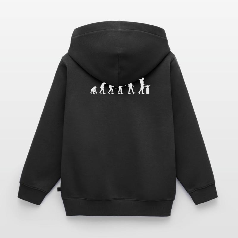 Evolution Man Blacksmithing Blacksmith Gift Kinder Premium Organic Hoodie