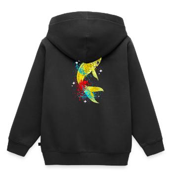 Koi - Sweat Premium à capuche enfant bio - noir - Dos - AI Model Kid Male (0cm)