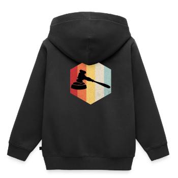 Anwalt - Kinder Premium Organic Hoodie - Schwarz - Hinten - AI Model Kid Male (0cm)