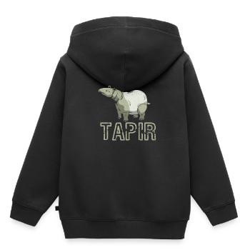 Tapir - Sweat Premium à capuche enfant bio - noir - Dos - AI Model Kid Male (0cm)