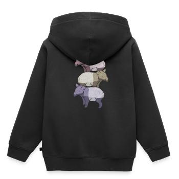 Tapir - Sweat Premium à capuche enfant bio - noir - Dos - AI Model Kid Male (0cm)