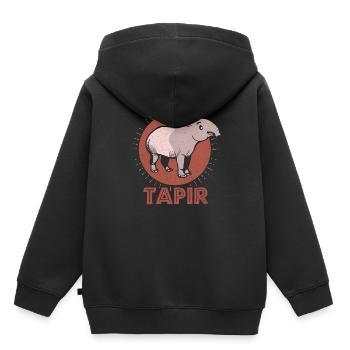Tapir - Sweat Premium à capuche enfant bio - noir - Dos - AI Model Kid Male (0cm)