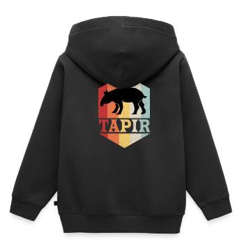 Tapir - Sweat Premium à capuche enfant bio - noir - Dos - AI Model Kid Male (0cm)