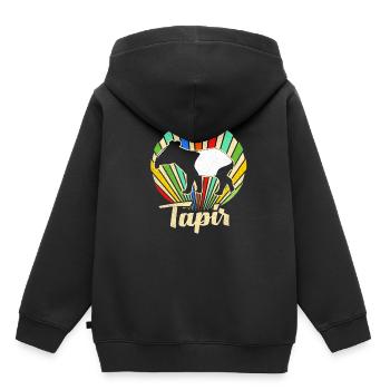 Tapir - Sweat Premium à capuche enfant bio - noir - Dos - AI Model Kid Male (0cm)