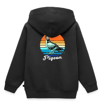 Tauben Rennen Taubenzüchter Brieftaube Turteltaube - Kinder Premium Organic Hoodie - Schwarz - Hinten - AI Model Kid Male (0cm)