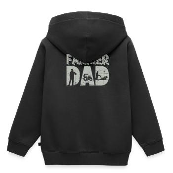 Landwirt-Vati-Geschenk, das Bauernhof-Landwirtschafts-Vater bewirtschaftet - Kinder Premium Organic Hoodie - Schwarz - Hinten - AI Model Kid Male (0cm)