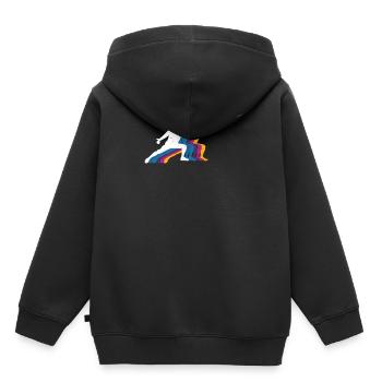 Épée de cadeau de tireur d'escrime au coucher du soleil d'époque - Sweat Premium à capuche enfant bio - noir - Dos - AI Model Kid Male (0cm)