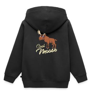 Elch - Kinder Premium Organic Hoodie - Schwarz - Hinten - AI Model Kid Male (0cm)