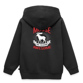 Elche Elche Hirsch Geweih Rentier Reh Geschenk - Kinder Premium Organic Hoodie - Schwarz - Hinten - AI Model Kid Male (0cm)
