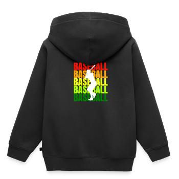 Club de loisirs de sports de baseball - Sweat Premium à capuche enfant bio - noir - Dos - AI Model Kid Male (0cm)