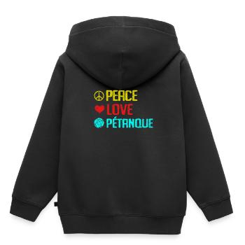 Pétanque - Kinder Premium Organic Hoodie - Schwarz - Hinten - AI Model Kid Male (0cm)