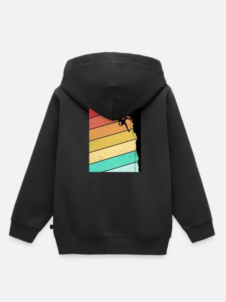 Klettern - Kinder Premium Organic Hoodie - Schwarz
