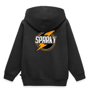 Électriciens - Sweat Premium à capuche enfant bio - noir - Dos - AI Model Kid Male (0cm)