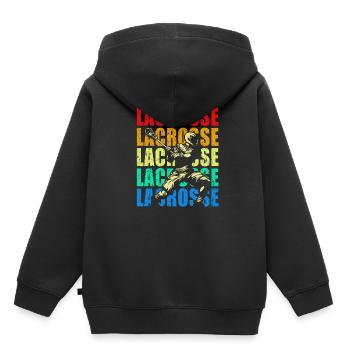 Lacrosse - Sweat Premium à capuche enfant bio - noir - Dos - AI Model Kid Male (0cm)