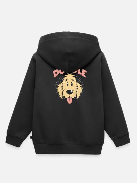 Doodle - Kinder Premium Organic Hoodie - Schwarz