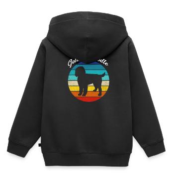 Doodle - Kinder Premium Organic Hoodie - Schwarz - Hinten - AI Model Kid Male (0cm)