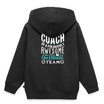 Softball Coach Sports Gift - Kids Premium Organic Hoodie - black - Back - AI Model Kid Male (0cm)