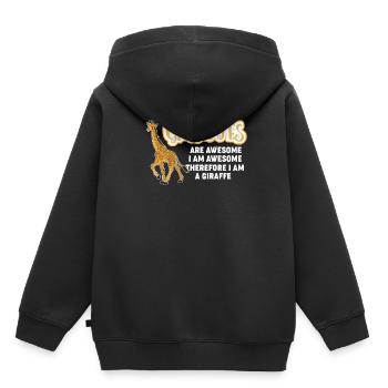 Giraffen sind fantastisch - Kinder Premium Organic Hoodie - Schwarz - Hinten - AI Model Kid Male (0cm)