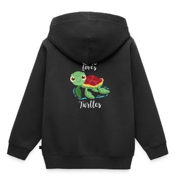 Womens dieses Mädchen liebt Schildkröten Kleidung Geschenk Meer Tu - Kinder Premium Organic Hoodie - Schwarz - Hinten - AI Model Kid Male (0cm)