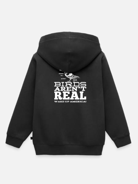Birds Aren't Real - Kinder Premium Organic Hoodie - Schwarz
