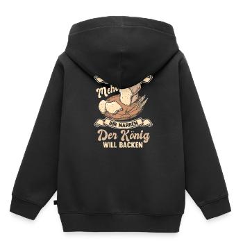 Bäcker Bäckerei Lustiger Spruch Brot Geschenk - Kinder Premium Organic Hoodie - Schwarz - Hinten - AI Model Kid Male (0cm)