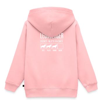 Leonberger - Hört aufs Wort - lustige, Hunde - Kinder Premium Organic Hoodie - Rosa - Hinten - AI Model Kid Female (0cm)