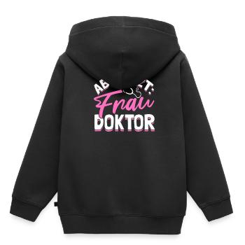 Lustig Doktortitel Spruch Frauen Doktor Geschenk - Kinder Premium Organic Hoodie - Schwarz - Hinten - AI Model Kid Male (0cm)