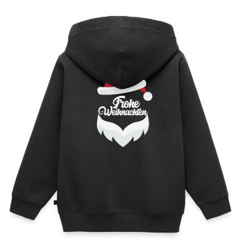 frohe Weihnachten Familie Advent Weihnachtsmann - Kinder Premium Organic Hoodie - Schwarz - Hinten - AI Model Kid Male (0cm)