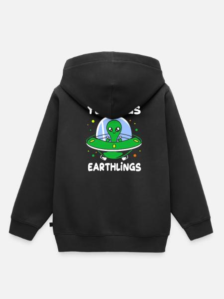 Alien - Kinder Premium Organic Hoodie - Schwarz