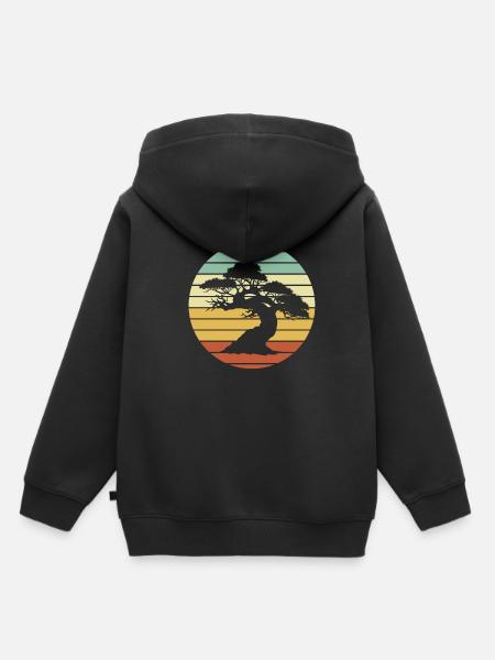 Un bonsai - Sweat Premium à capuche enfant bio - noir