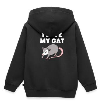 Opossum - Kinder Premium Organic Hoodie - Schwarz - Hinten - AI Model Kid Male (0cm)