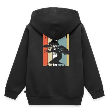 Bonsaibaum Gärtner Japan Wachstum Bonsai - Kinder Premium Organic Hoodie - Schwarz - Hinten - AI Model Kid Male (0cm)