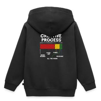 Grafiker Designerin Grafik Designer Künstlerin - Kinder Premium Organic Hoodie - Schwarz - Hinten - AI Model Kid Male (0cm)