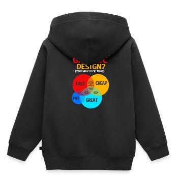 Designerin Grafiker Grafik Designer Künstler - Kinder Premium Organic Hoodie - Schwarz - Hinten - AI Model Kid Male (0cm)