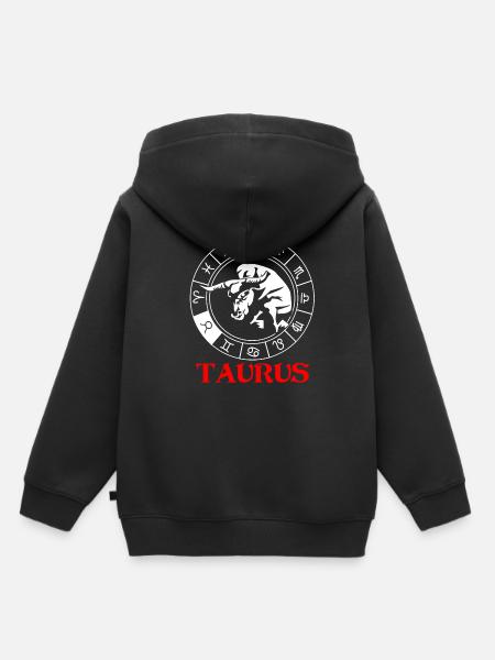 Stier Sternzeichen - Kinder Premium Organic Hoodie - Schwarz