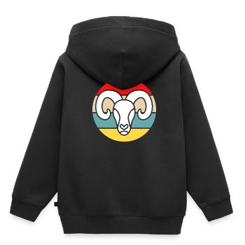 Capricorne - Sweat Premium à capuche enfant bio - noir - Dos - AI Model Kid Male (0cm)