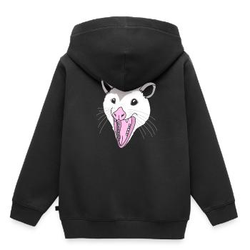 Opossum - Kinder Premium Organic Hoodie - Schwarz - Hinten - AI Model Kid Male (0cm)