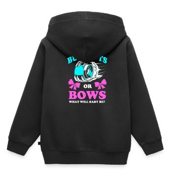 Grossesse du genre Reveal - Sweat Premium à capuche enfant bio - noir - Dos - AI Model Kid Male (0cm)
