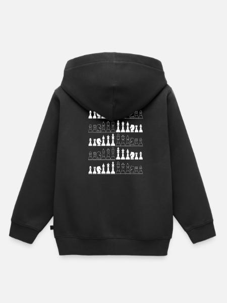 schaak - Kinder Premium hoodie biologisch - zwart