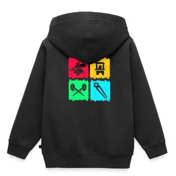 Blacksmith Anvil - Kids Premium Organic Hoodie - black - Back - AI Model Kid Male (0cm)