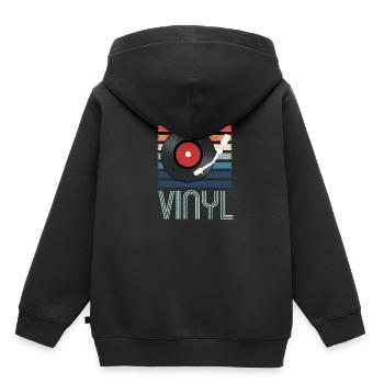 Platines - Sweat Premium à capuche enfant bio - noir - Dos - AI Model Kid Male (0cm)