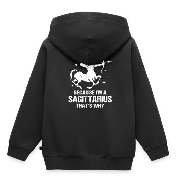 Sternzeichen Schütze - Kinder Premium Organic Hoodie - Schwarz - Hinten - AI Model Kid Male (0cm)