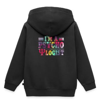 Psychologue Thérapeute Thérapie Psychologue Profession - Sweat Premium à capuche enfant bio - noir - Dos - AI Model Kid Male (0cm)